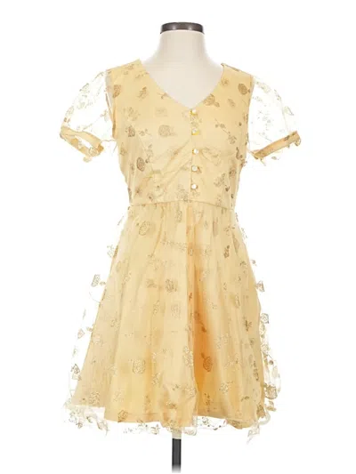 Pre-owned Disney Cocktail Dress In Gold