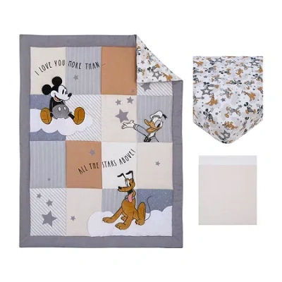 Disney Collection 3-pc. Mickey Mouse Crib Bedding Set In Multi