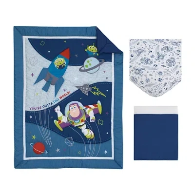 Disney Collection 3-pc. Toy Story Crib Bedding Set In Blue