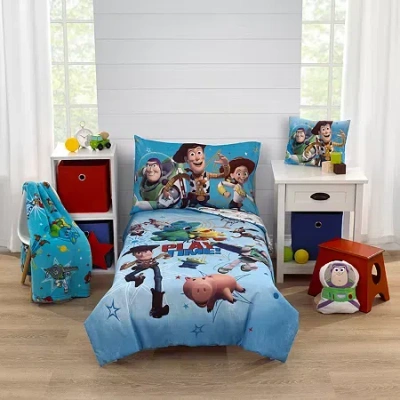 Disney Collection 4-pc. Toddler Bedding Set In Blue