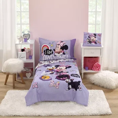 Disney Collection 4-pc. Toddler Bedding Set In Purple