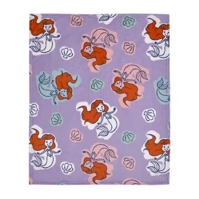 Disney Collection Ariel The Little Mermaid Baby Blanket In Animal Print