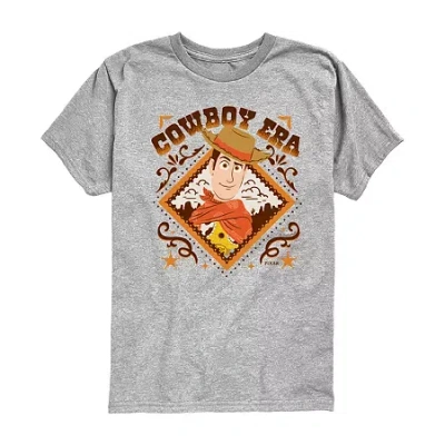 Disney Collection Big Kid Boys Crew Neck Short Sleeve Regular Fit Toy Story Graphic T-shirt In Gold