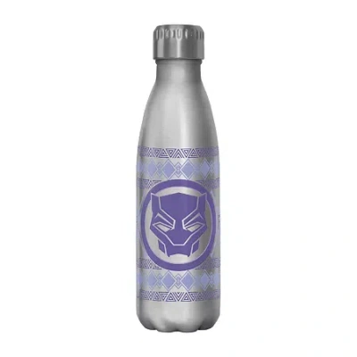 Disney Collection Black Panther Wakanda Forever Logo 17 oz Stainless Steel Bottle In Silver