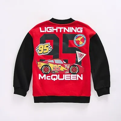 Disney Kids' Collection Boys Cars Fleece Bomber Jacket In Red