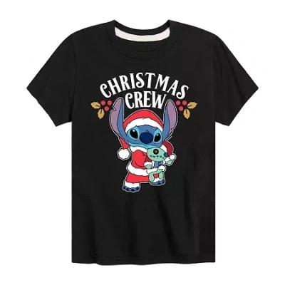 Disney Kids' Collection Boys Crew Neck Short Sleeve Graphic T-shirt In Black