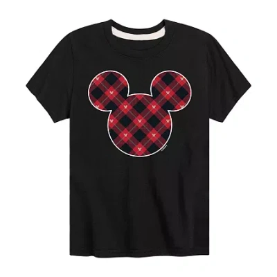Disney Kids' Collection Boys Crew Neck Short Sleeve Mickey And Friends Mickey Mouse Graphic T-shirt In Black
