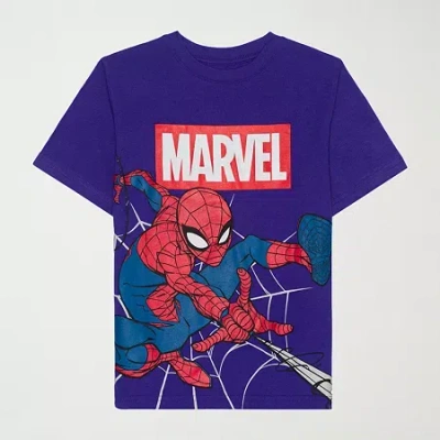 Disney Kids' Collection Boys Round Neck Short Sleeve Star Wars T-shirt In Blue
