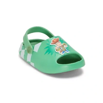 Disney Kids' Collection Boys Toy Story Slide Sandals In Green