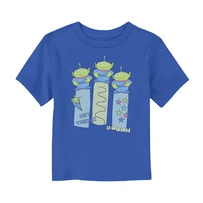 Disney Babies' Collection Buzz Lightyear Toddler Boys Crew Neck Short Sleeve Regular Fit Toy Story Graphic T-shirt In Blue