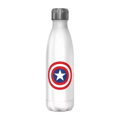 Disney Collection Captain America Classic 17 oz Stainless Steel Bottle In White