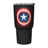 Disney Collection Captain America Shinyshield 27 oz Stainless Steel Travel Mug In Black