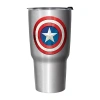 Disney Collection Captain America Shinyshield 27 oz Stainless Steel Travel Mug In Silver