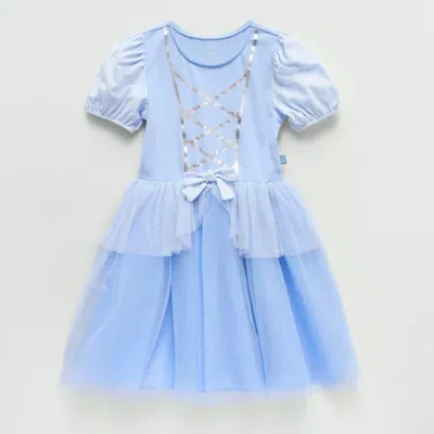 Disney Kids' Collection Cinderella In The Carriage Girls Dress Up Costume In Blue