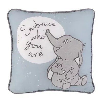 Disney Collection Dumbo Square Throw Pillow In Blue