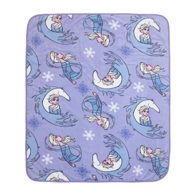 Disney Collection Frozen Baby Blanket In Blue