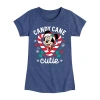 Disney Collection Girls Round Neck Short Sleeve Minnie Mouse Graphic T-shirt In Blue