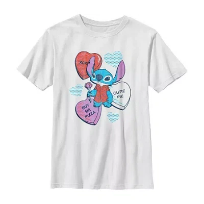 Disney Collection Little & Big Kid Boys Crew Neck Short Sleeve Avengers Graphic T-shirt In White