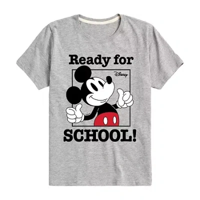 Disney Collection Little & Big Kid Boys Crew Neck Short Sleeve Mickey Mouse Graphic T-shirt In Multi