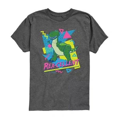 Disney Collection Little & Big Kid Boys Crew Neck Short Sleeve Regular Fit Graphic T-shirt In Gray