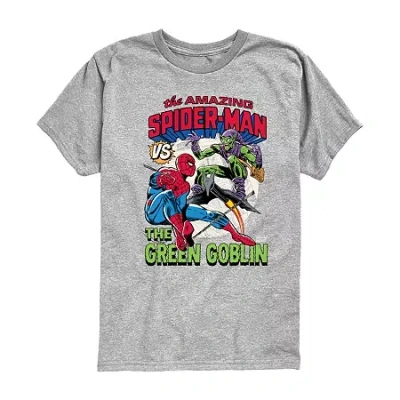 Disney Collection Little & Big Kid Boys Crew Neck Short Sleeve Regular Fit Graphic T-shirt In Gray