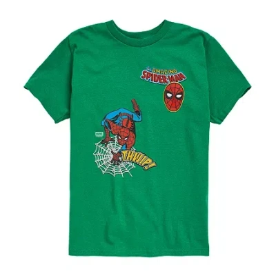 Disney Collection Little & Big Kid Boys Crew Neck Short Sleeve Regular Fit Graphic T-shirt In Green