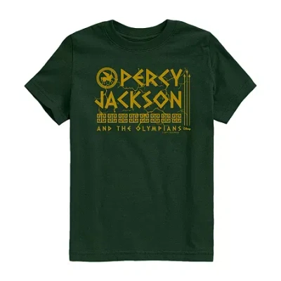 Disney Collection Little & Big Kid Boys Crew Neck Short Sleeve Regular Fit Graphic T-shirt In Green