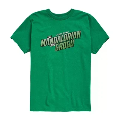 Disney Collection Little & Big Kid Boys Crew Neck Short Sleeve Regular Fit Graphic T-shirt In Green