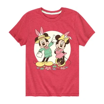 Disney Collection Little & Big Kid Boys Crew Neck Short Sleeve Regular Fit Graphic T-shirt In Red