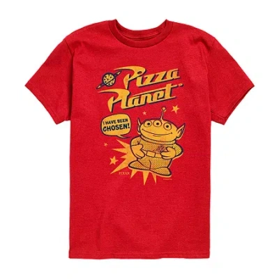 Disney Collection Little & Big Kid Boys Crew Neck Short Sleeve Regular Fit Graphic T-shirt In Red