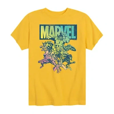 Disney Collection Little & Big Kid Boys Crew Neck Short Sleeve Regular Fit Graphic T-shirt In Yellow