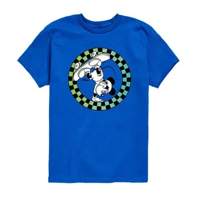 Disney Collection Little & Big Kid Boys Crew Neck Short Sleeve Regular Fit Mickey Mouse Graphic T-shirt In Black