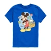 Disney Collection Little & Big Kid Boys Crew Neck Short Sleeve Regular Fit Mickey Mouse Graphic T-shirt In Blue
