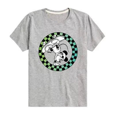 Disney Collection Little & Big Kid Boys Crew Neck Short Sleeve Regular Fit Mickey Mouse Graphic T-shirt In Black
