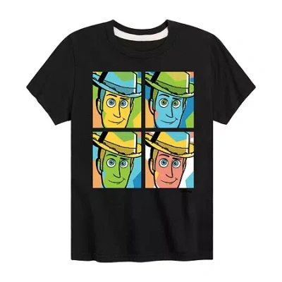 Disney Collection Little & Big Kid Boys Crew Neck Short Sleeve Regular Fit Toy Story Graphic T-shirt In Blue