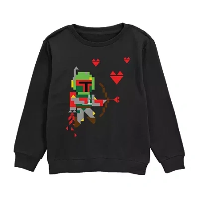 Disney Collection Little & Big Kid Boys Crew Neck Short Sleeve Star Wars Graphic T-shirt In Blue