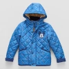 Disney Collection Little & Big Kid Boys Mickey Mouse Hooded Midweight Quilted Jacket In Blue