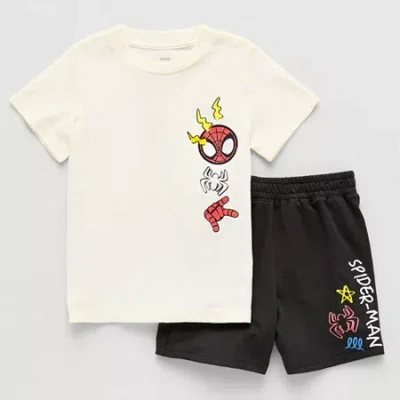 Disney Collection Little & Big Kid Boys Spiderman 2-pc. Short Set In Multi