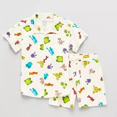 Disney Collection Little & Big Kid Boys T.o.t.s. 2-pc. Short Set In White