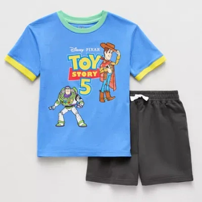 Disney Collection Little & Big Kid Boys Toy Story 2-pc. Short Set In Blue
