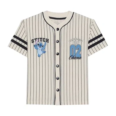 Disney Collection Little & Big Kid Boys Y Neck Lilo & Stitch Short Sleeve Jersey In Neutral