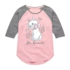 Disney Collection Little & Big Kid Girls Crew Neck 3/4 Sleeve Marie The Aristocats Graphic T-shirt In Pink