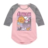 Disney Collection Little & Big Kid Girls Crew Neck 3/4 Sleeve Regular Fit The Aristocats Graphic T-shirt In Pink