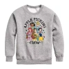 Disney Collection Little & Big Kid Girls Crew Neck Fleece Long Sleeve Princess Sweatshirt In Gray