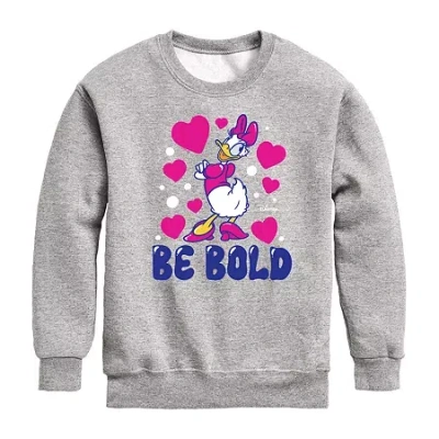 Disney Collection Little & Big Kid Girls Crew Neck Long Sleeve Regular Fit Dumbo Graphic T-shirt In Gray