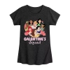 Disney Collection Little & Big Kid Girls Crew Neck Short Sleeve Cinderella Graphic T-shirt In Black