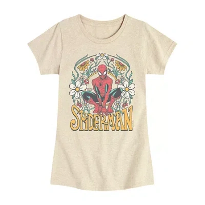 Disney Collection Little & Big Kid Girls Crew Neck Short Sleeve Guardians Of The Galaxy Graphic T-shirt In Neutral