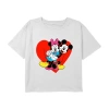 Disney Collection Little & Big Kid Girls Crew Neck Short Sleeve Mickey Mouse Minnie Mouse Graphic T-shirt In White