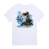 Disney Collection Little & Big Kid Girls Crew Neck Short Sleeve Regular Fit Ariel The Little Mermaid Graphi In White