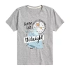 Disney Collection Little & Big Kid Girls Crew Neck Short Sleeve Regular Fit Cinderella Graphic T-shirt In Silver
